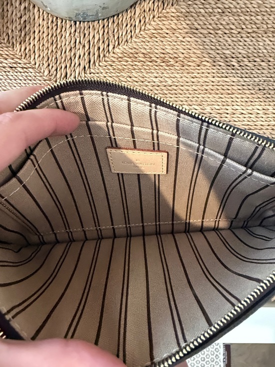 Louis Vuitton Brown Monogram Canvas Neverfull Wristlet - Picture 6 of 8